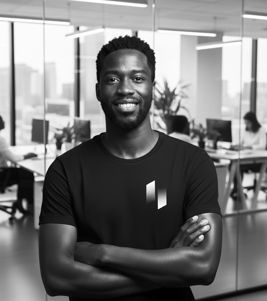 Professional employee in office